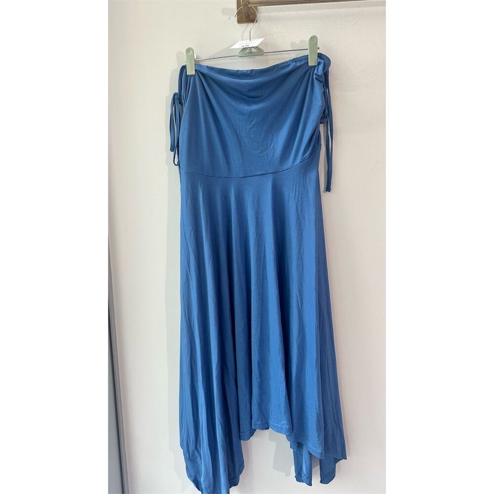 Free people beach  Blue Off-Shoulder Midi Dress Size L Sleeveless